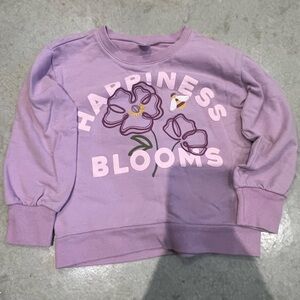 Purple Sweatshirt with Floral Design Carters
